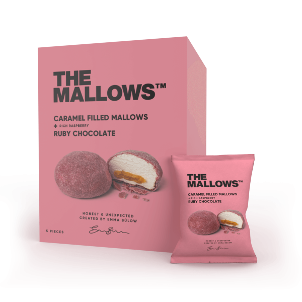 The Mallows - Caramel Filled Mallows + Ruby Chocolate + Rich Raspberry (5 Stück)